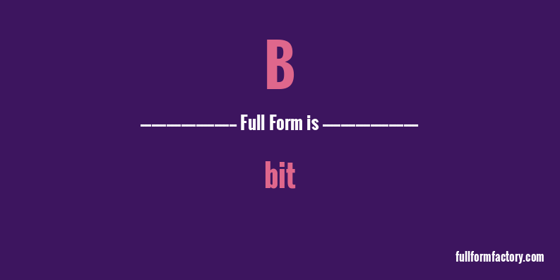 b-full-form