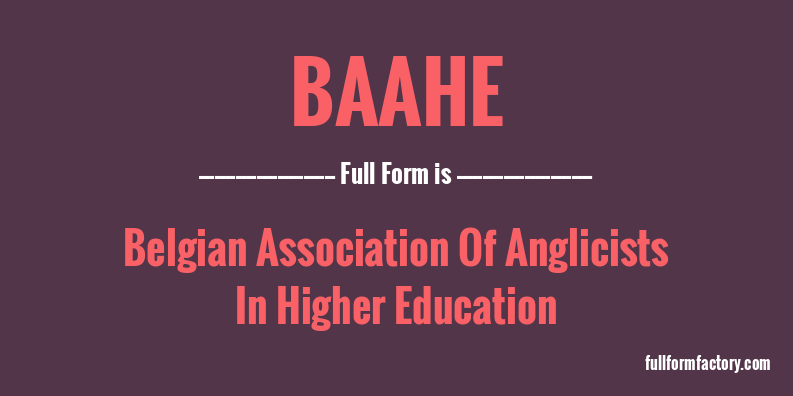 baahe-full-form