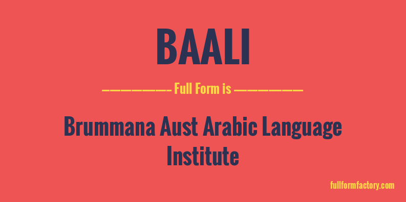 baali-full-form