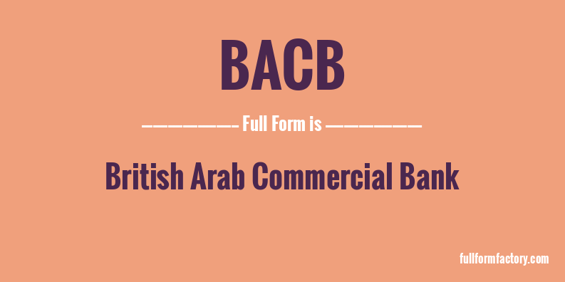 bacb-full-form