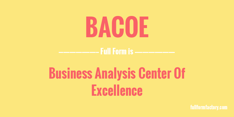 bacoe-full-form