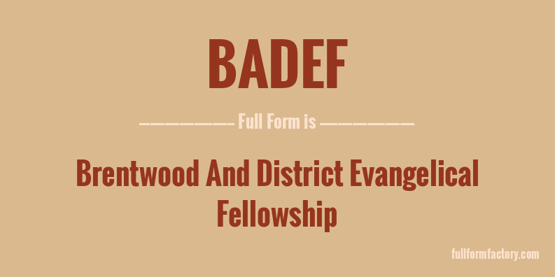 badef-full-form