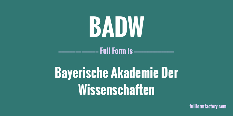 badw-full-form