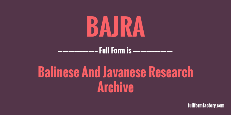 bajra-full-form