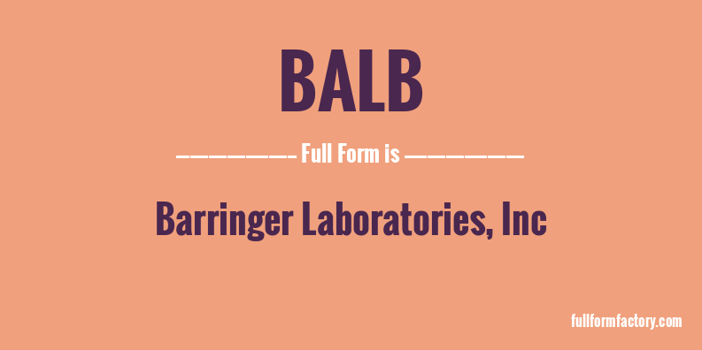 balb-full-form