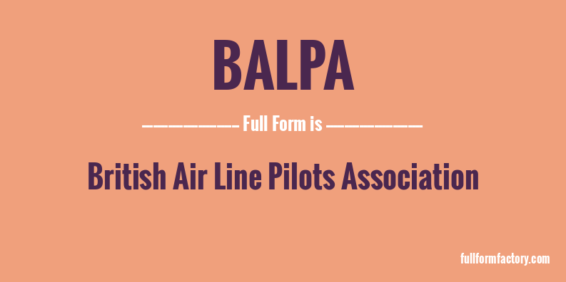 balpa-full-form