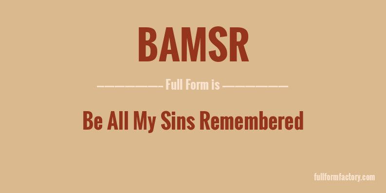bamsr-full-form