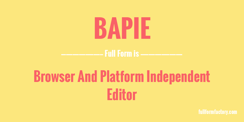 bapie-full-form