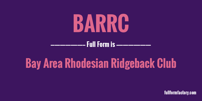 barrc-full-form