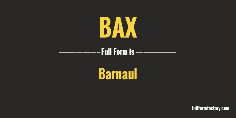 bax-full-form