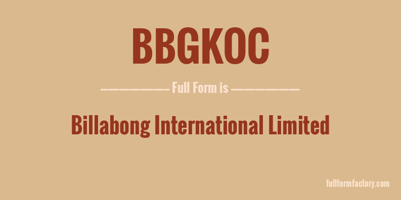 bbgkoc-full-form