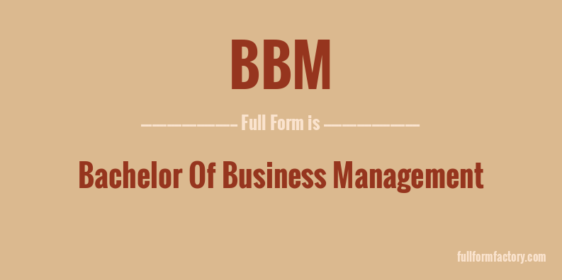 bbm-full-form