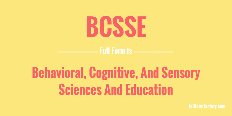 bcsse-full-form