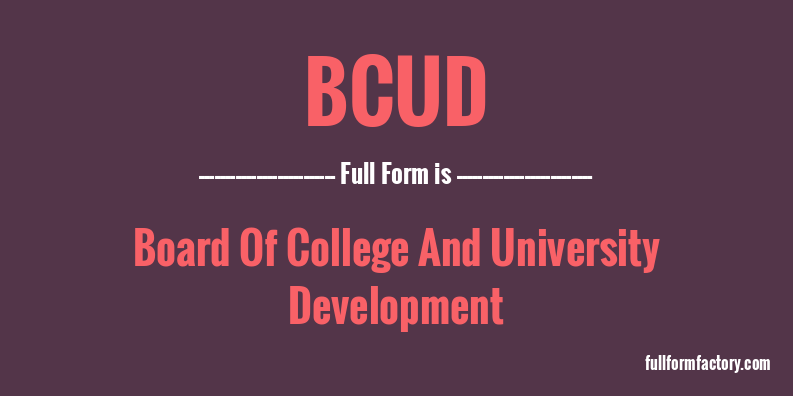bcud-full-form