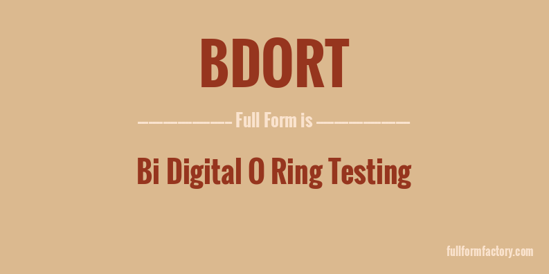 bdort-full-form
