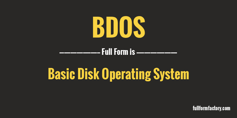 bdos-full-form