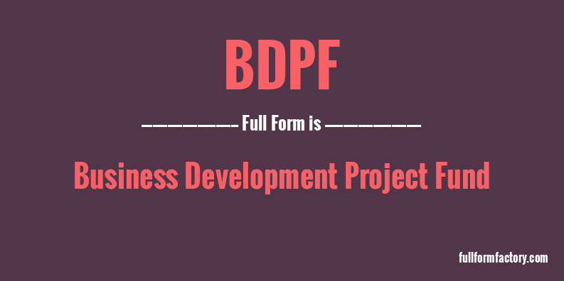 bdpf-full-form