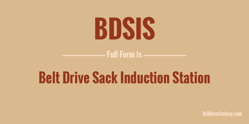 bdsis-full-form