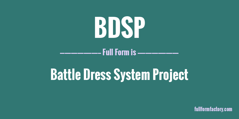 bdsp-full-form