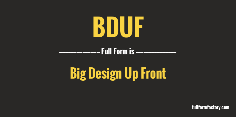 bduf-full-form