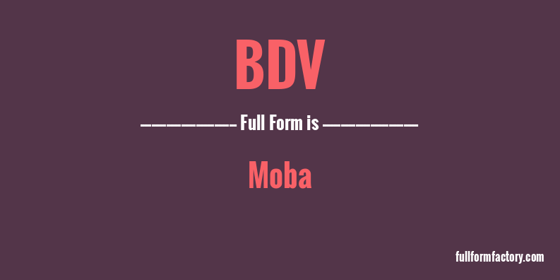 bdv-full-form