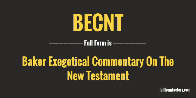 becnt-full-form