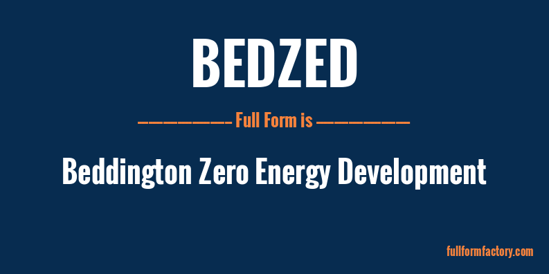 bedzed-full-form