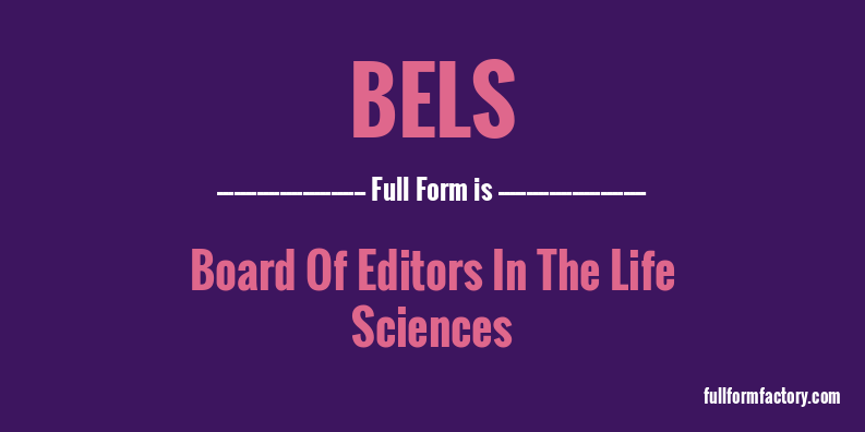 bels-full-form