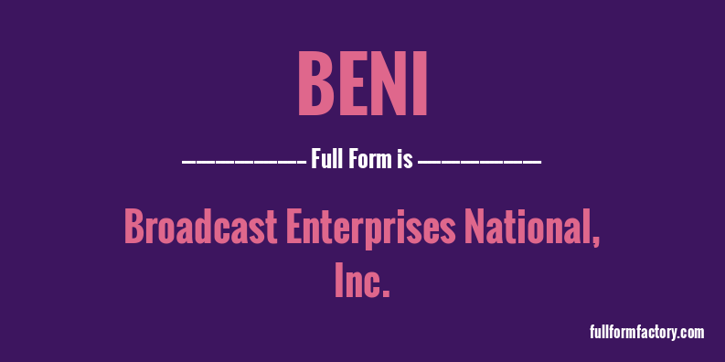 beni-full-form