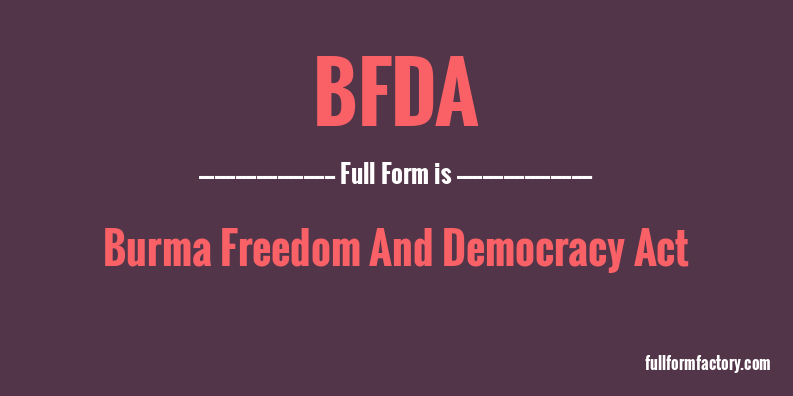 bfda-full-form