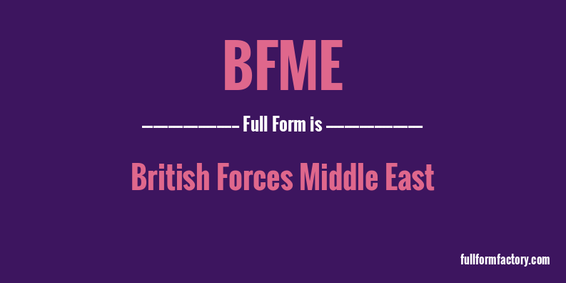 bfme-full-form