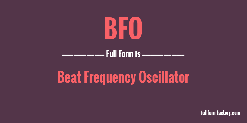 bfo-full-form