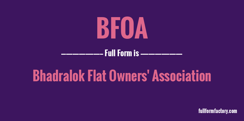 bfoa-full-form