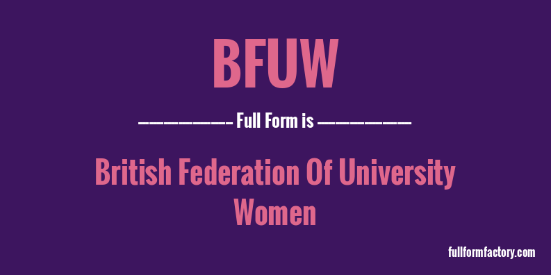 bfuw-full-form