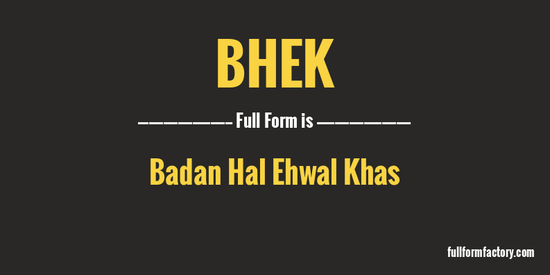 bhek-full-form