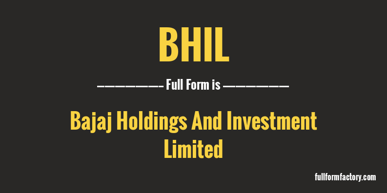 bhil-full-form
