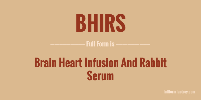 bhirs-full-form