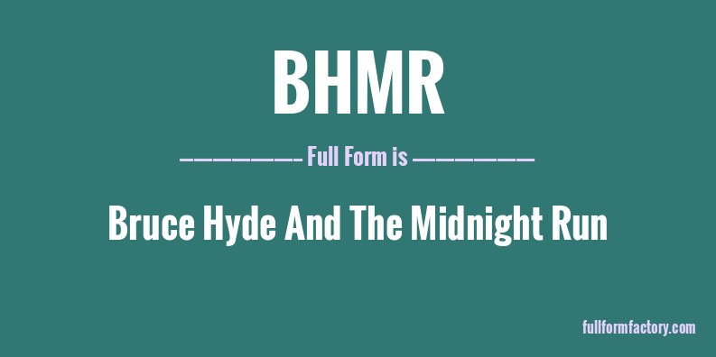 bhmr-full-form