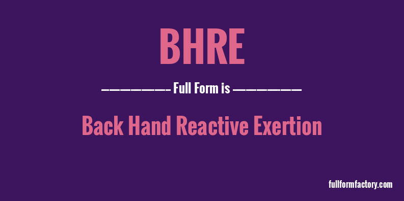 bhre-full-form