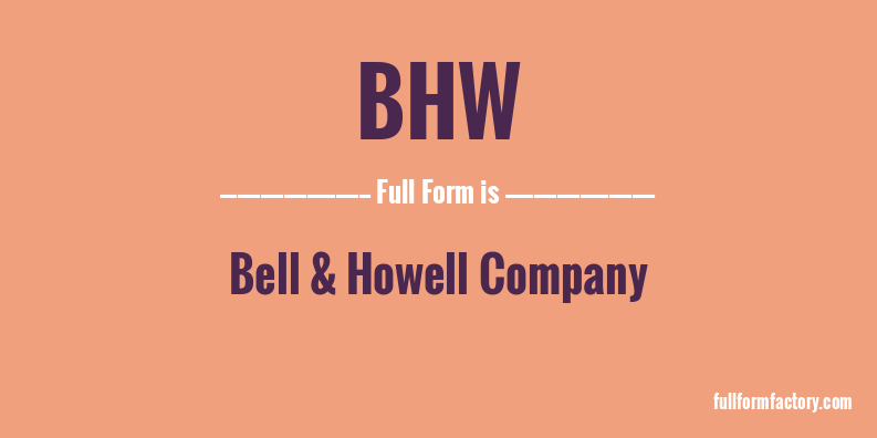 bhw-full-form