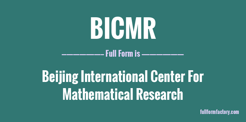 bicmr-full-form