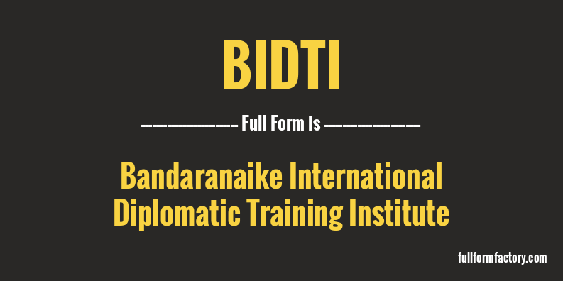 bidti-full-form