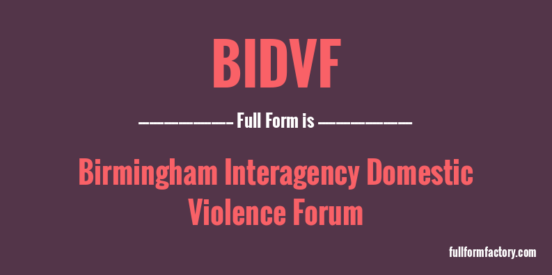 bidvf-full-form