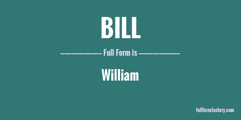 bill-full-form