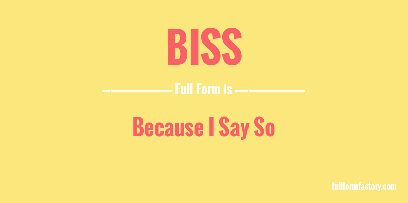 biss-full-form