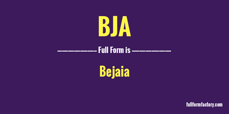 bja-full-form