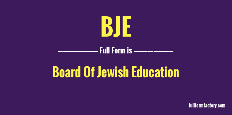 bje-full-form