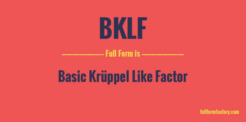 bklf-full-form