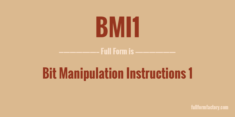 bmi1-full-form
