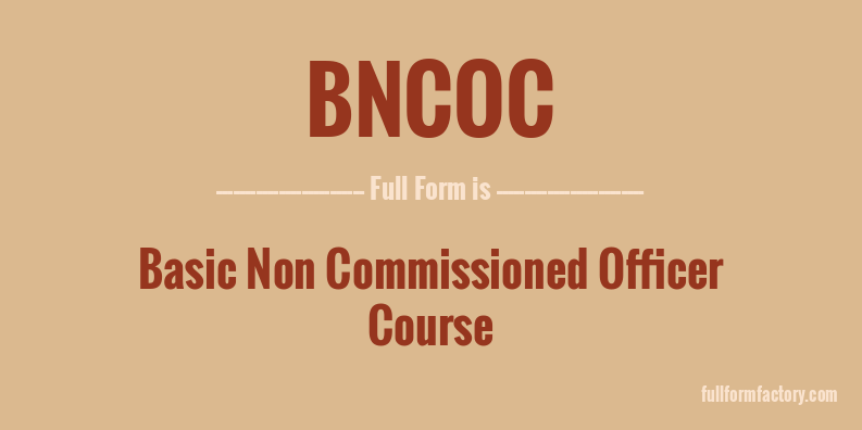 bncoc-full-form
